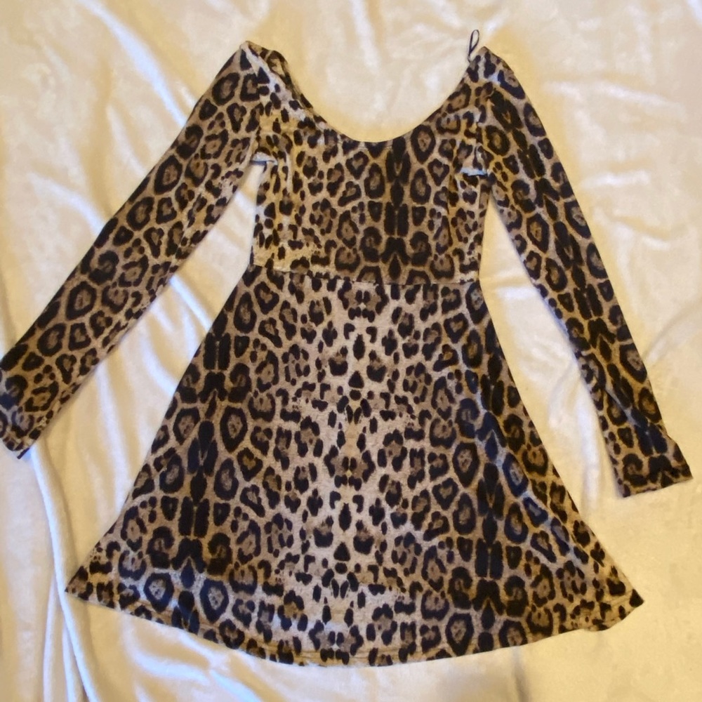 ANGIE Leopard Skater Dress
